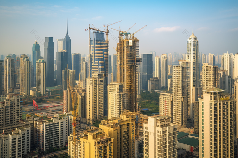 城镇施工现场航拍场景摄影图,高清,摄影图,摄影图片,图片大全,摄影图免费下载